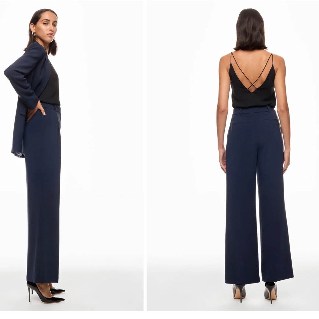 Michael Kors Navy Straight Leg Trouser
